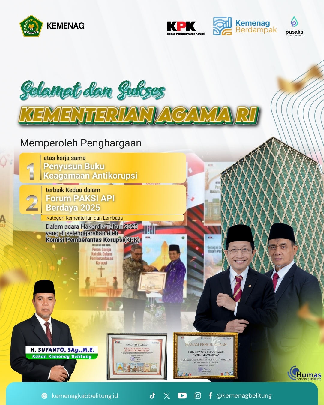 Selamat dan Sukses Kementerian Agama RI