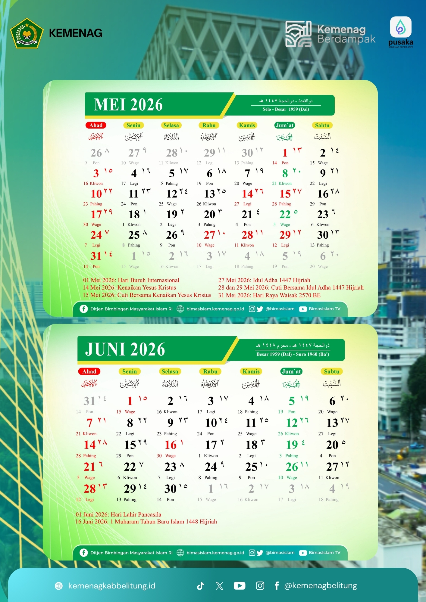 Kalender Hijriah Indonesia 2026