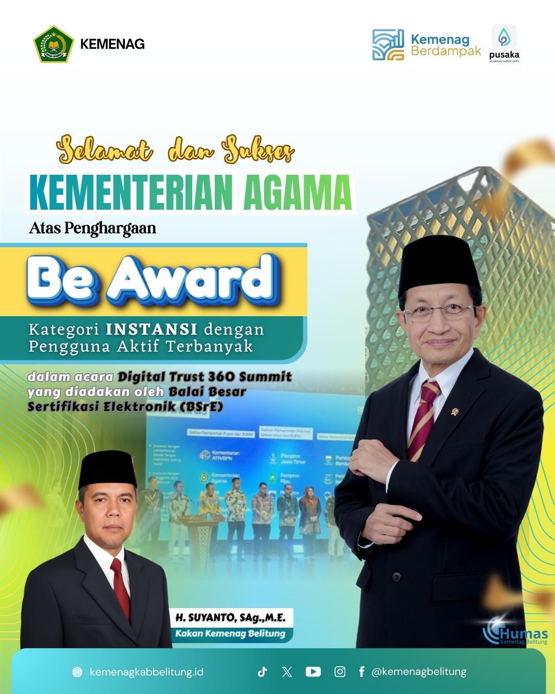 Selamat dan Sukses Kementerian Agama