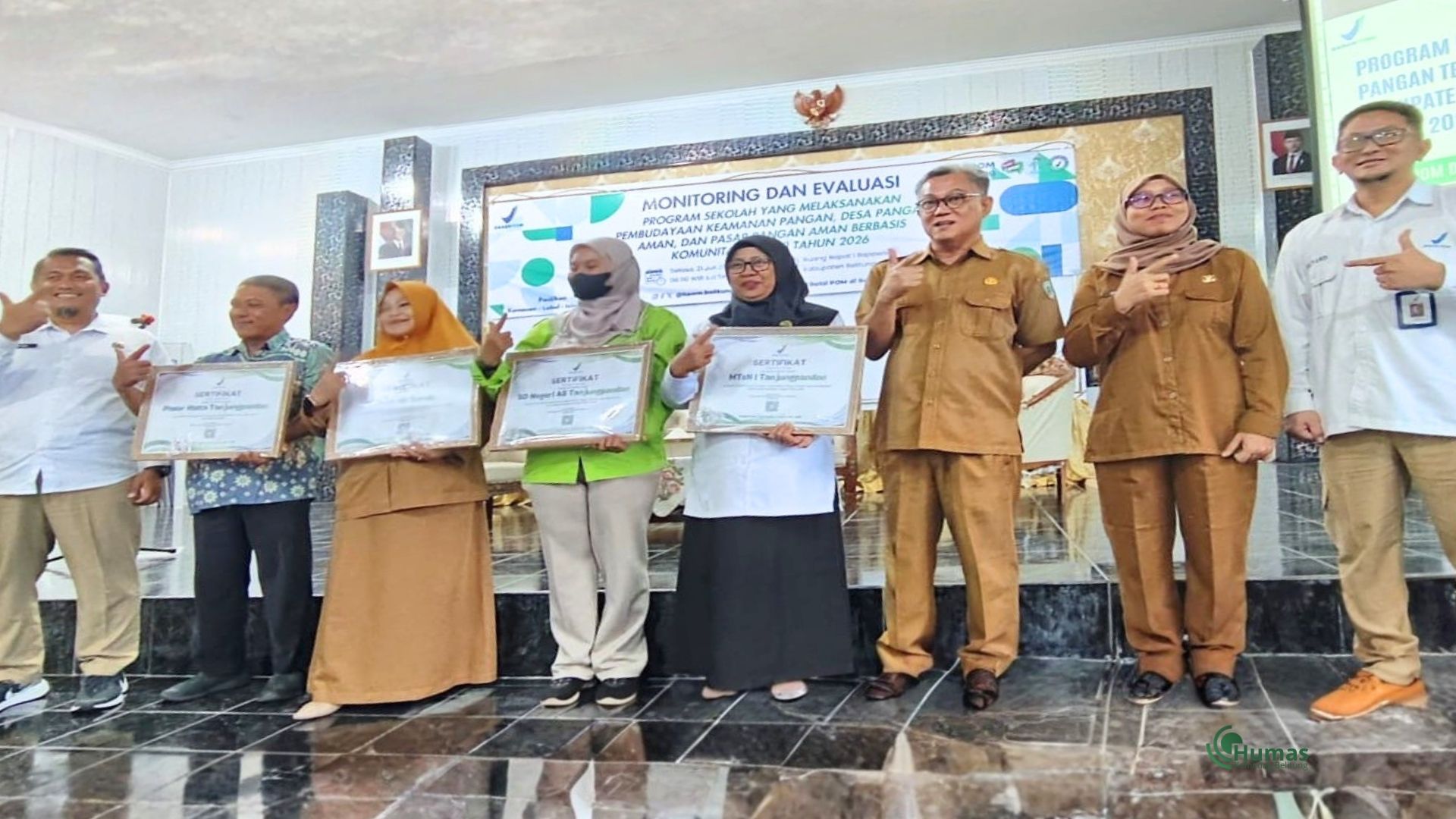MTsN 1 Tanjungpandan Raih Penghargaan, Kemenag Belitung Perkuat Komitmen Pangan Aman